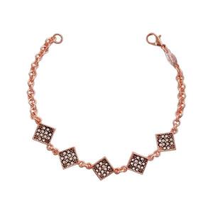 دستبند مارگازیت مسی طرح مربع بزرگ کد JW522
