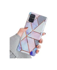 قاب محافظ گلکسی A51 سامسونگ سیلیکونی سنگ مرمر براق Bling روکش ژل TPU برند Uposao