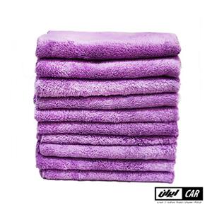 بسته 10 عددی حوله مایکروفایبر بنفش رویال دیتیل مدل Royal Detail Violet Microfiber Cloth