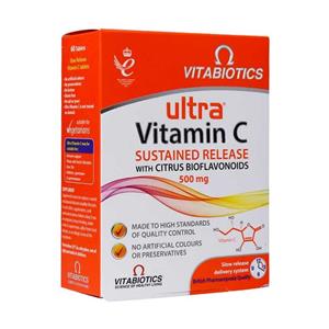قرص اولترا ویتامین C 500 میلی گرم ویتابیوتیکس 60 عدد || Vitabiotics Ultra Vitamin C 500 mg 