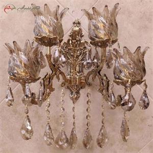 لوستر برنزی چهار شعله با رنگ آنتیک چند لایه و طراحی بی نظیر با رنگ ثابت بدنه کد 6602c