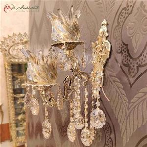 لوستر دیواری دو شعله مدل دو گل کوچک با رنگ فورتیک و طراحی بی نظیر،کد 6601
