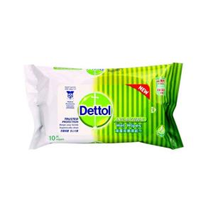 دستمال مرطوب Dettol آنتی باکتریال 10 برگی 