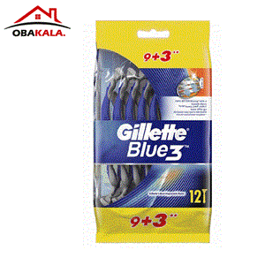 خودتراش ژیلت (Gillette) 12 عددی مدل Blue3 