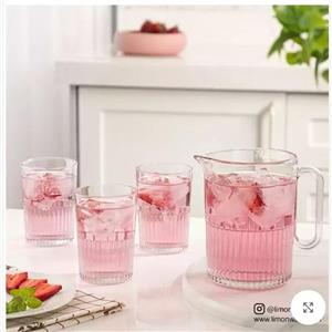 پارچ و لیوان شیاردار لیمون