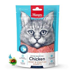 تشویقی گربه ونپی مرغ و ماهی ساندویچ Wanpy Cat Chicken & Codfish Sandwich