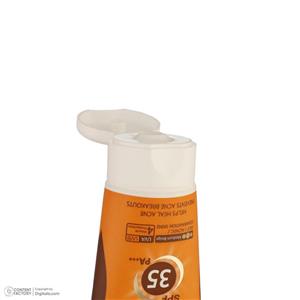 سان سیف کرم ضد آفتاب آنتی آکنه  فاقد چربی SPF35 بژ روشن