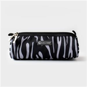 جامدادی پارچه ای سه زیپ طوسی سی کلاس (C.CLASS)