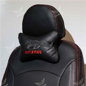 پشت گردنی BOB طرح هیوندا، چرم مشکی، دوخت مشکی