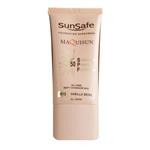 کرم ضد آفتاب مرطوب کننده کرم پودری و پرایمری SPF 50 سان سیف vanilla beige اورجینال