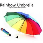 چتر رنگین کمانی تاشو کاملاً دستی ضد آب با کیفیت وارداتی