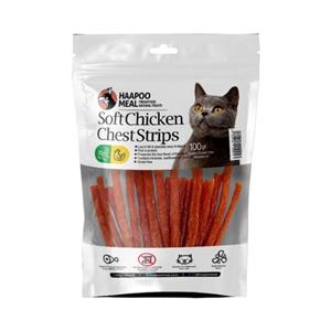 تشویقی گربه هاپومیل مدل استریپ نرم سینه مرغ  Soft Chicken Chest Strips