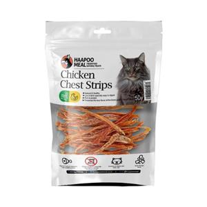 تشویقی گربه هاپومیل مدل استریپ سینه مرغ Chicken Chest Strips