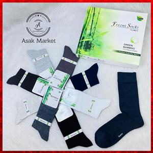 جوراب مردانه  جعبه ای بامبو مرطوب ساقدار  الوان ساده