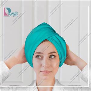 حوله سر طرح ساده مدل کلاه پیچ رنگ قهوه ای