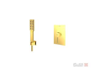 متعلقات شیر حمام توکار شودر مدل رومر تیپ 2 BRASS طلایی