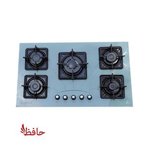 اجاق گاز صفحه ای شیشه ای سفید پنج شعله افروزپویا مدل M1W