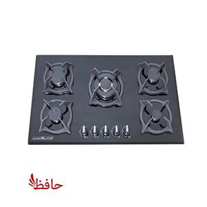 اجاق گاز صفحه ای شیشه ای پنج شعله آژینه مدل پینگا