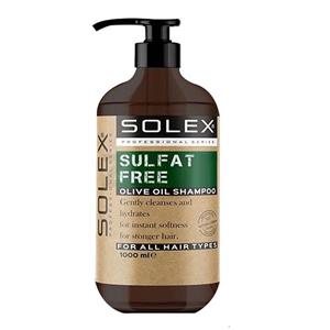 شامپو مو بدون سولفات سولکس SOLEX مدل OLIVE OIL SHAMPOO (سبز) حجم 1000 میلی لیتر 