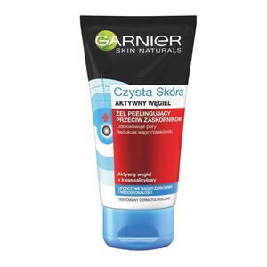 اسکراب صورت ذغالی گارنیر محصول فرانسه برطرف کننده جوش و جای جوش و روشن کننده پوست