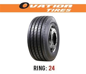 لاستیک خودرو اویشن مدل VI-607 (گل چهار خط) سایز 12.00R24