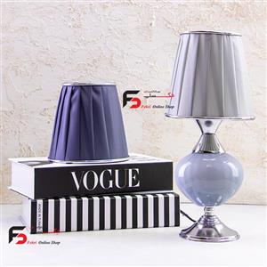 آباژور رومیزی مینی نقره‌ای گوی طوسی