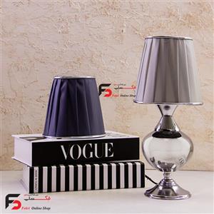 آباژور رومیزی مینی نقره‌ای گوی نقره‌ای