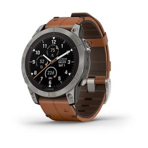 ساعت گارمین garmin fenix 7 pro sapphire solar edition بند چرم  