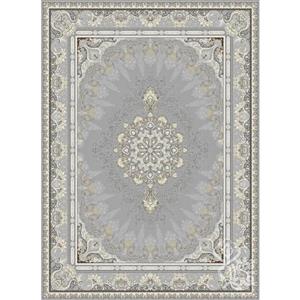 فرش قیطران 1500 شانه طرح پرسین زمینه فیلی (برحسته)