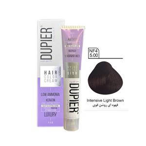 رنگ مو دوپیر (DUPIER) شماره NF4(5.00) قهوه ای روشن قوی