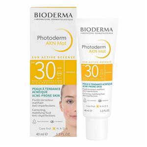 کرم ضدآفتاب ضد جوش فتودرم آکنه مت بایودرما Bioderma Photoderm Matifying Fluid AKN Mat Spf30 40ml 