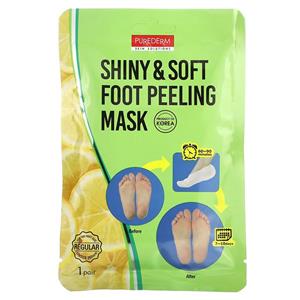 ماسک لایه بردار و نرم کننده پا پیوردرم Purederm Shiny Soft Foot Peeling Mask Set 