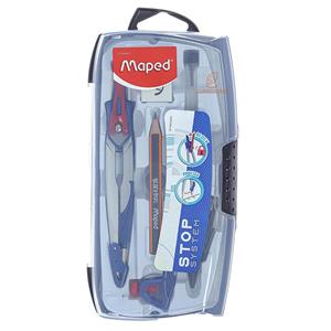 پرگار قفل دار 7 تکه فلزی مدل استاپ سیستم مپد MAPED