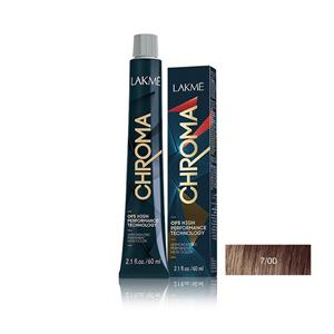 رنگ مو بدون آمونیاک لاکمه سری کروما شماره 7/00 ( بلوند متوسط ) - Lakme Chroma Hair Color