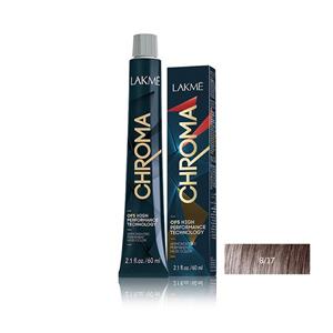 رنگ مو بدون آمونیاک لاکمه سری کروما شماره 8/17 ( بلوند دودی آبی روشن ) - Lakme Chroma Hair Color