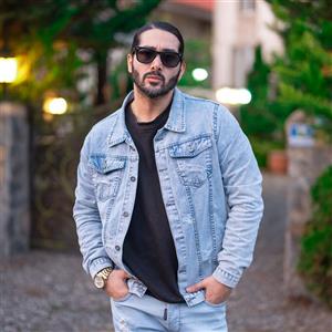 کت جین مردانه آبی روشن کد 19102