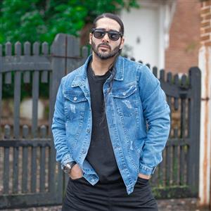 کت جین مردانه آبی کد 19438