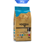 غذای خشک سگ های جوان نژاد کوچک و خیلی کوچک طعم مرغ و ماهی و برنج مدل جونیور وودو (VooDoo) وزن 3 کیلوگرم