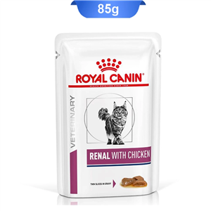 غذای پوچ گربه رنال با طعم مرغ رویال کنین (Royal Canin Cat Renal Chicken Wet Pouch) وزن 85 گرم
