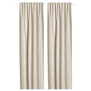 پرده بژ رنگ ایکیا مدل LÖNNSTÄVMAL