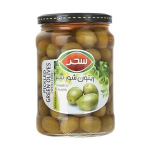 زیتون شور سبز با هسته سحر 640 گرم Sahar Green Olives - 640 gr