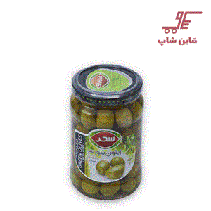 زیتون شور سبز با هسته سحر 640 گرم Sahar Green Olives - 640 gr