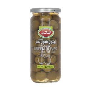زیتون شور سبز ممتاز سحر با هسته 500 گرم Sahar Salty Green Olive - 500 gr