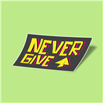 استیکر Never Give ↑