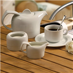 قوری چای چینی زرین سفید مدل هتلی 49 – 2 فنجان درجه عالی – 6 عد‍دی