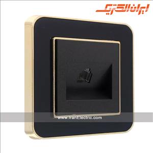 سوکت تلفن ارس مشکی طلایی میان مشکی