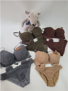 ست لباس زیر زنانه مدل تدی خرسی پشمالو فانتزی