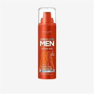 ژل اصلاح و پاک سازی کننده پاور مکس ۲ در ۱ اوریفلیم NORTH FOR MEN PowerMax 2-in-1 Shaving and Cleansing Gel ORIFLAME 