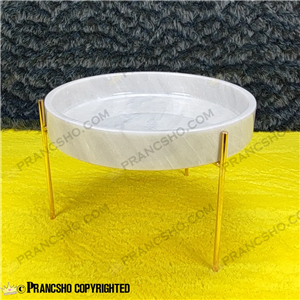 میوه خوری سنگی پایه میخی طلایی سنگ سفید ازنا 