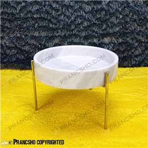 میوه خوری سنگی پایه میخی نقره‌ای سنگ سفید ازنا 
